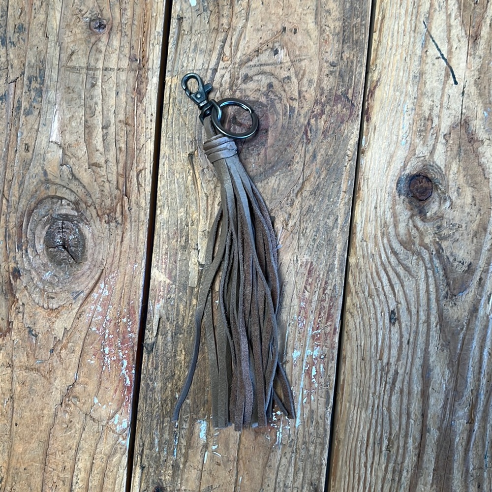 Leather Tassel Key Chain